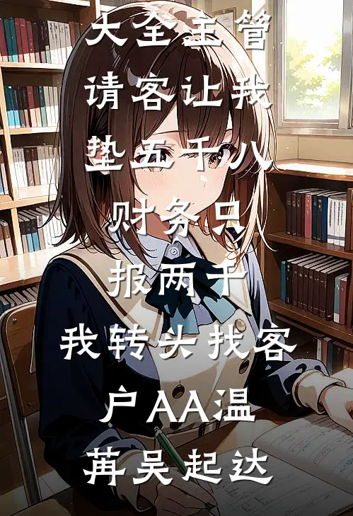 主管请客让我垫五千八，财务只报两千，我转头找客户AA(温苒吴起达)最热门小说_完结小说大全主管请客让我垫五千八，财务只报两千，我转头找客户AA温苒吴起达